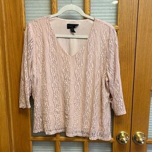 EUC Venezia Blush Lace Women's Blouse